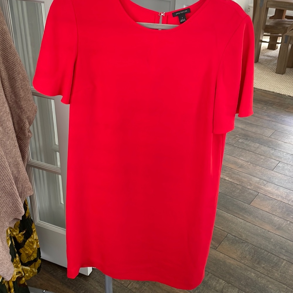 Ann Taylor Flutter sleeve dress